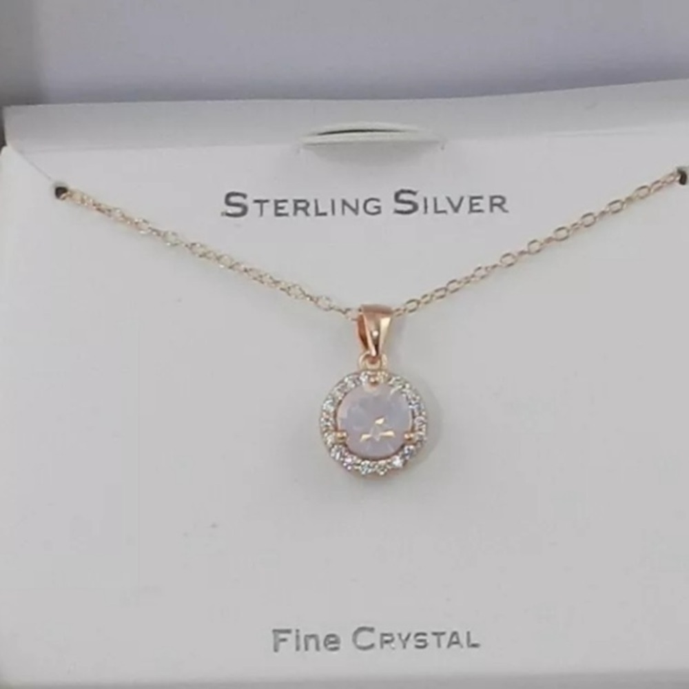 Giani Bernini Rose Gold and Silver Crystal Necklace MSRP $85